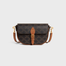 ●실사● 셀린느 트리옹프 캔버스 폴코 숄더백