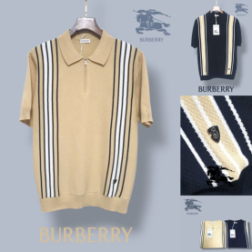 BURBERRY 버버리 찡 반집업 카라 니트