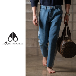 MOOSE KNUCKLES 무스너클 사이드 배색 포인트 데님 팬츠 2COLOR