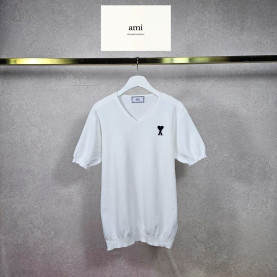 AMI 아미 베이직 V 니트 하프 3COLOR