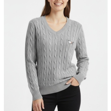 THOM BROWNE 톰브라운 헥터 패치 꽈배기 브이넥 니트 (3066-2) 4COLOR