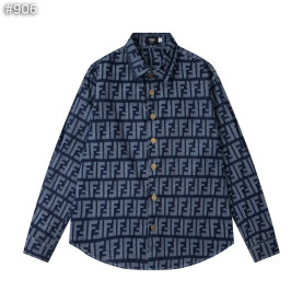 FENDI 펜디 블루 FF 자카드 셔츠