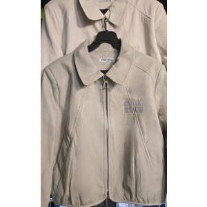 MIUMIU 미우미우 가죽  크롭 자켓