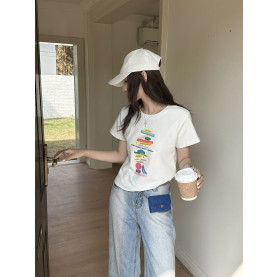 SAINT LAURENT 생로랑 라벨 티셔츠