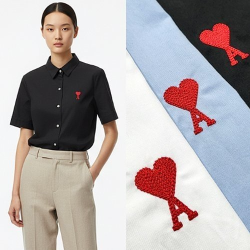 AMI 아미 스몰레드하트 반팔셔츠