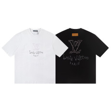 LOUIS VUITTON 루이비통 6383 엠브로이더드 시그니처 로고 반팔