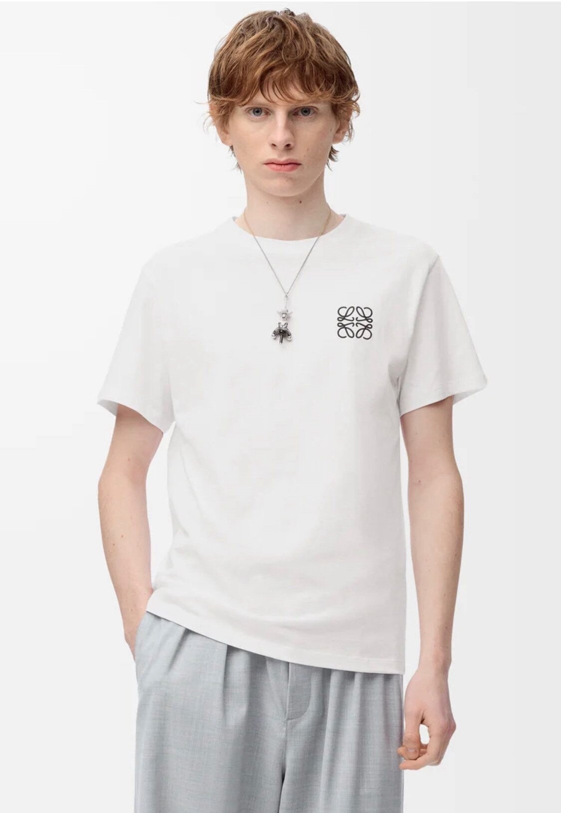 LOEWE 로에베 로고자수 반팔 티셔츠