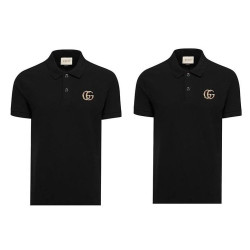 GUCCI 구찌 마몬트 골드 커플 카라 반팔티