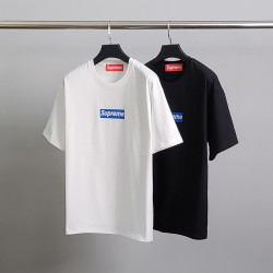 SUPREME 슈프림 블루 박스로고 코튼 반팔티