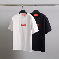 SUPREME 슈프림 레드 박스로고 코튼 반팔티