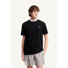 MONCLER 몽클레어 클래식 모티프 백 자수로고 프린트 숏 슬리브 티셔츠