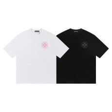 CHROME HEARTS 크롬하츠 6345 체인 홀스슈 플로랄 크로스 반팔
