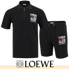 LOEWE 로에베 아나그램 자수 지퍼 카라 하프 셋업