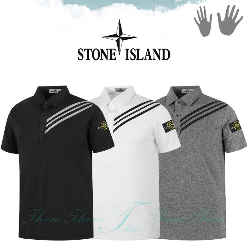 STONE ISLAND 스톤아일랜드 커티스 카라 반팔