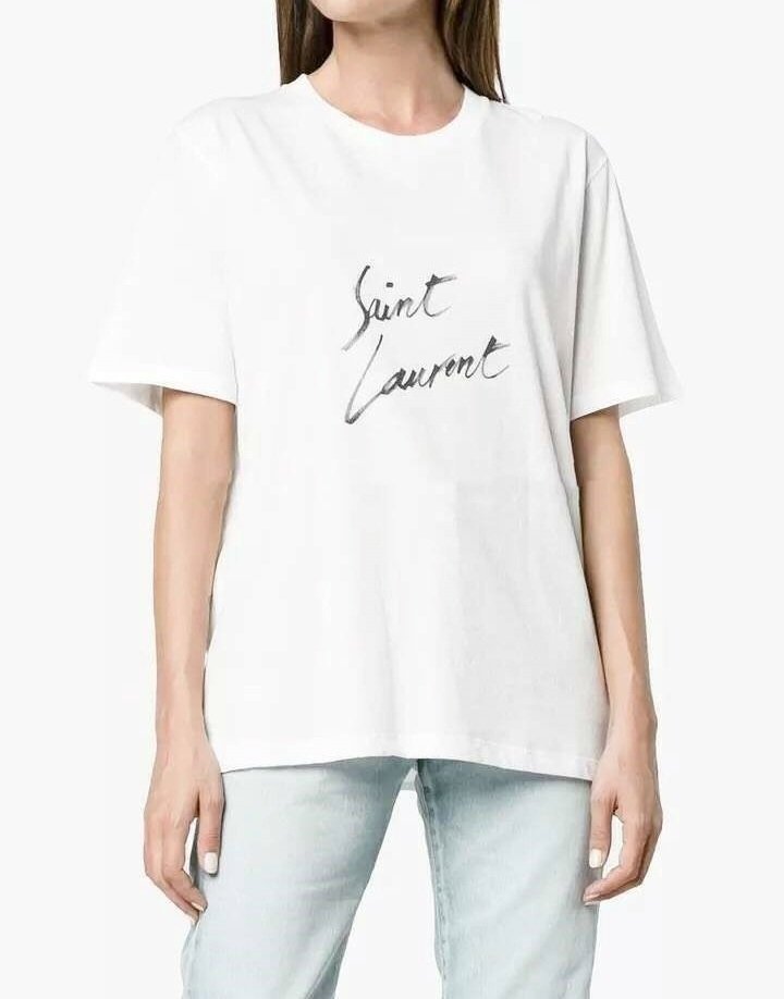 SAINT LAURENT 생로랑 시그니처 프린팅 반팔티