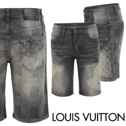 LOUIS VUITTON 루이비통 그래픽 다미 흑청 하프 팬츠