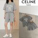 CELINE 셀린느 트리오페 레터링 오버핏 하프 셋업 2COLOR