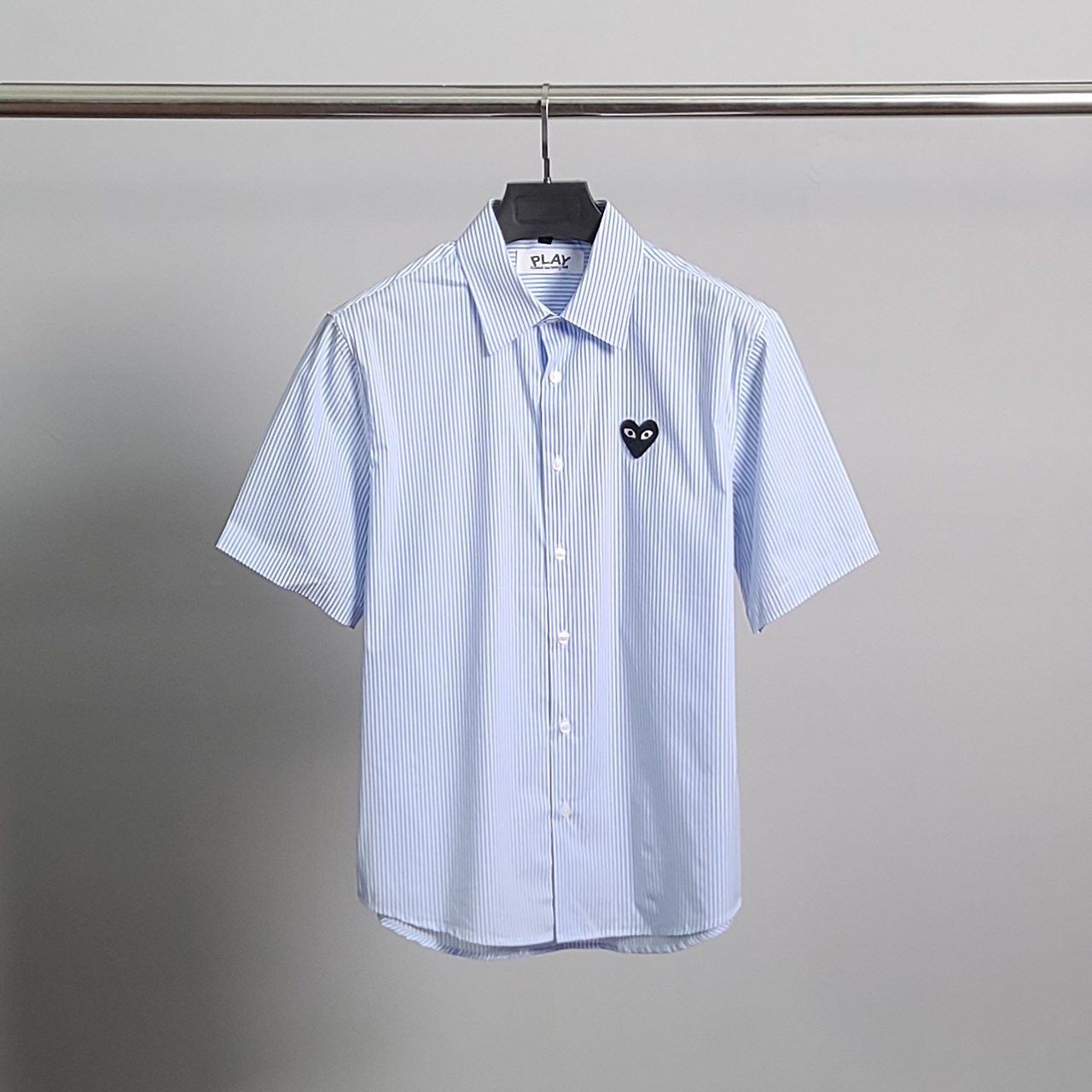 COMME DES GARCONS 꼼데가르송 블랙와펜 스트라이프 반팔 셔츠