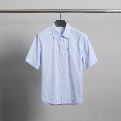 COMME DES GARCONS 꼼데가르송 화이트와펜 스트라이프 반팔 셔츠