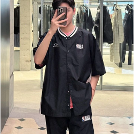 BALENCIAGA 발렌시아가 64310 NBA 콜라보 코튼 포플린 셔츠 자켓