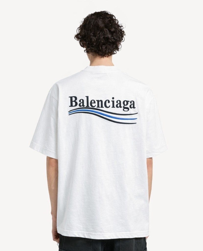 BALENCIAGA 발렌시아가 빈티지 저지 폴리티컬 켐페인 숏 슬리브 티셔츠