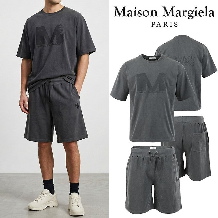 MAISON MARGIELA 메종마르지엘라 빈티지 M 프린팅 피그먼트 오버핏 셋업 2COLOR