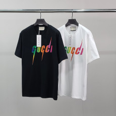 GUCCI 구찌 그라데이션로고 코튼 반팔티
