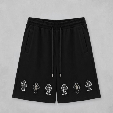 CHROME HEARTS 크롬하츠 세메터리 레더 패치 쇼트 팬츠 2COLOR