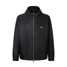 PRADA 프라다 64215 리나일론 후드 블루종 자켓