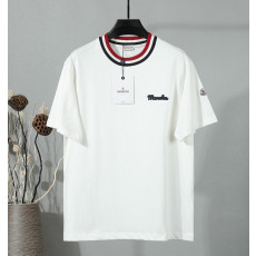 MONCLER 몽클레어 650902 트라이 컬러 넥 자수 로고 반팔 2COLOR