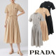 PRADA 프라다 클래식 삼각 웨이스트 셔링 원피스