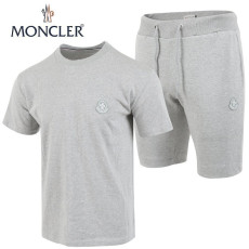 MONCLER 몽클레어 그레이 패치 반팔 & 반바지 셋업