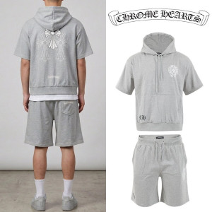 CHROME HEARTS 크롬하츠 말굽 크로스 오버핏 후드 셋업