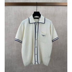 LOUIS VUITTON 루이비통 V01 와플 시그니처 쇼트 슬리브드 셔츠