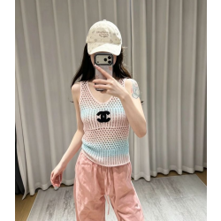 CHANEL 샤넬 1010 그라데이션 크로셰 니트 베스트 2COLOR
