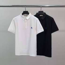 BURBERRY 버버리 블루기사 레터링 반팔 카라티