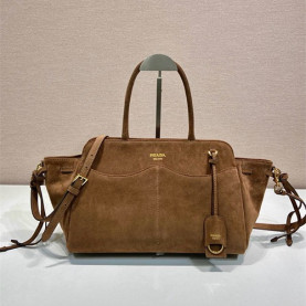 PRADA 프라다 캐리 스웨이드 라지 토트백 1BG650