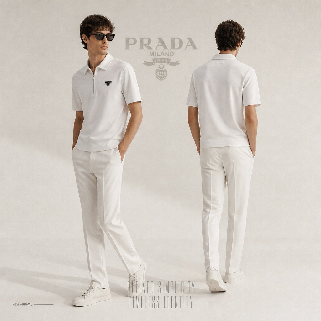 PRADA 프라다 반지퍼 카라T 4COLOR