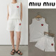 MIUMIU 미우미우 러브 레터링 오버핏 나시 셋업