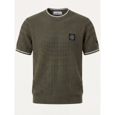 STONE ISLAND 스톤아일랜드 프리미엄 텍스처드 크루넥 니트 스웨터 반팔 3COLOR