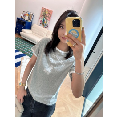 DIOR 디올 그레이&화이튼 코튼 저지 반팔
