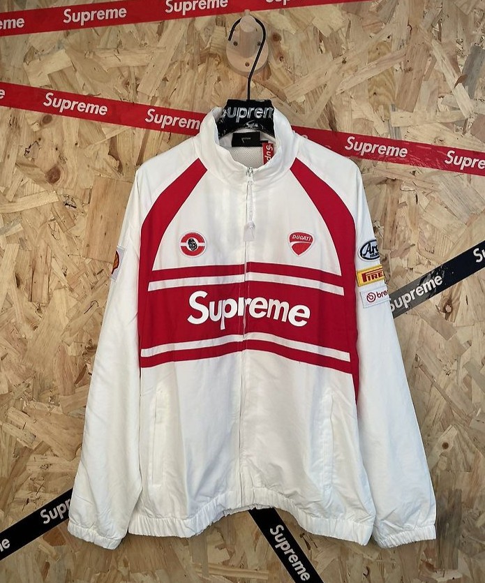 SUPREME 슈프림 X DUCATI M 607163 트랙 자켓+팬츠 세트