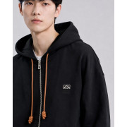 LOEWE 로에베 60035 아나그램 가죽 드로우스트링 후드 집업