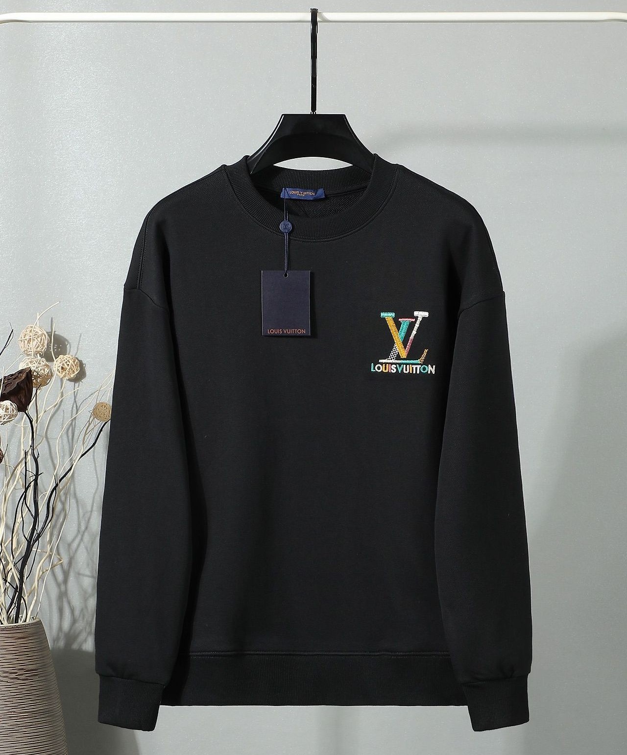 LOUIS VUITTON 루이비통 60058 멀티 컬러 모노그램 자수 로고 스웨트 셔츠 2COLOR