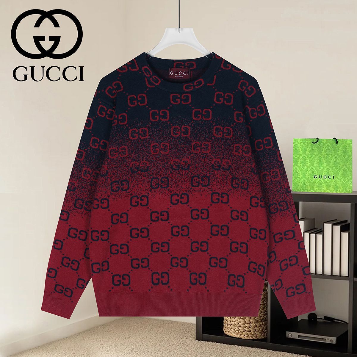 GUCCI 구찌 60071 GG 올오버 자카드 니트 2COLOR
