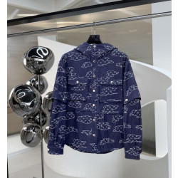 LOUIS VUITTON 루이비통 60282 클라우드 모노그램 디태처블 후드 데님 셔츠 자켓 2COLOR
