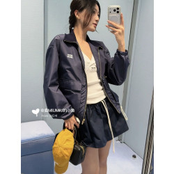 MIUMIU 미우미우 1093 나일론 테크니컬 집업 블루종 자켓