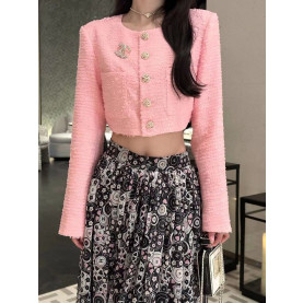 CHANEL 샤넬 1086 트위드 크롭 자켓