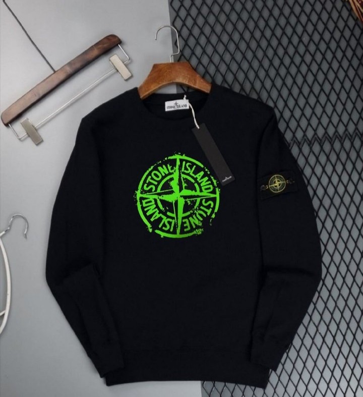 STONE ISLAND 스톤아일랜드 형광로고 맨투맨 2COLOR