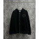 CHROME HEARTS 크롬하츠 홀스슈 레더 자수 집업 후드 자켓